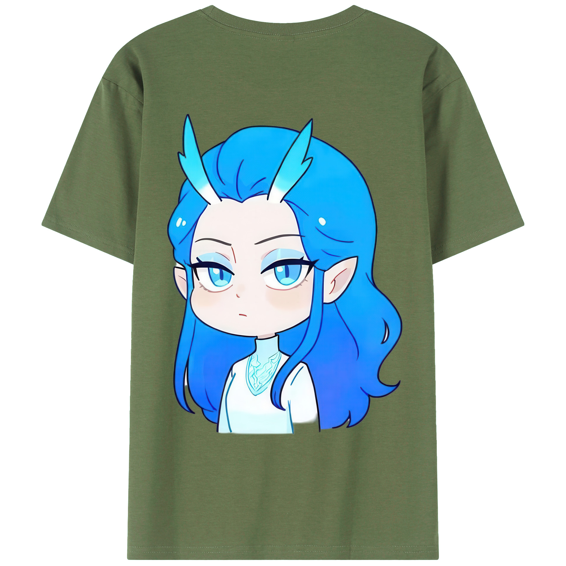 （画像用） Ne Zha 2 ナタ 魔童の大暴れ 綿100％ メンズ半袖Tシャツ（バックプリント） 通気性
